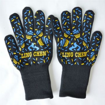 Silicone Cotton Microwave Gloves, Heat Resistant to 500C, 32cm Long - 1