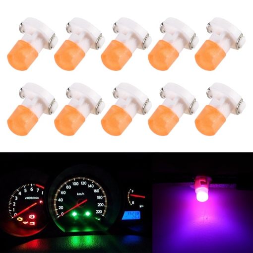 10 PCS 2W T3 Pink Wedge LED Dashboard Gauge Light Bulbs - 1