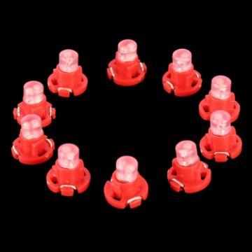 2W T4.2 Wedge LED Dashboard Gauge Bulbs, 10PCS, Red Light - 1