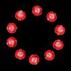 2W T4.2 Wedge LED Dashboard Gauge Bulbs, 10PCS, Red Light - 5