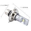 H4 60W 6000K Car Fog Lights, 900LM, 6 CSP Lamps, DC 12V, White - 5