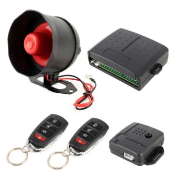 DC 12V Car Safety Alarm System with Two Remote Controls - 1