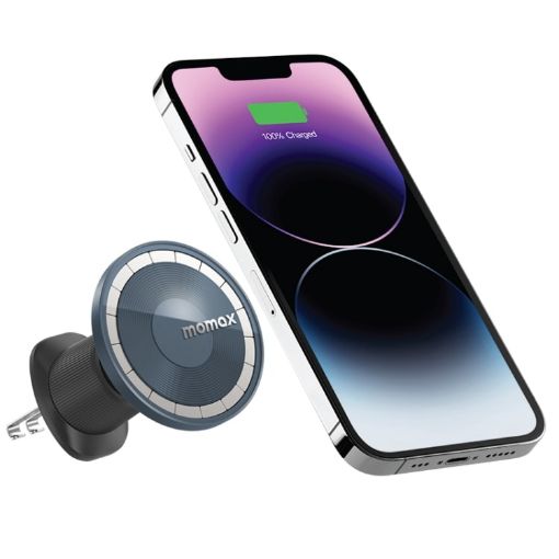 MOMAX MoVe Magnetic Transparent Car Air Outlet Holder (Black) - 1