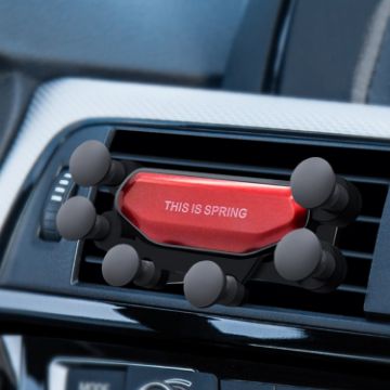Red Six-Claw Gravity Phone Holder Bracket for Car Air Outlet - 1