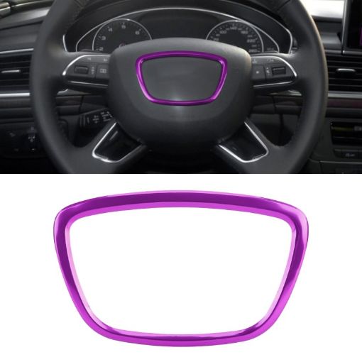 Audi Steering Wheel Ring Cover Trim Sticker Decoration - Purple - 1