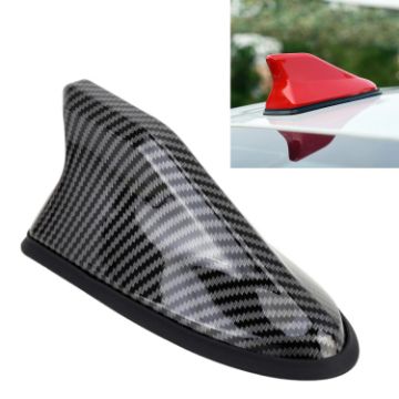 Carbon Fiber Black Universal Shark Fin Car Antenna Aerial - 1