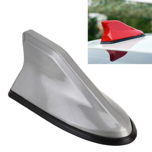 Grey Universal Car Shark Fin Antenna Aerial Radio Signal - 1
