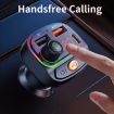 C15 Car Charger 3.1A+Type-C USB, Bluetooth FM Transmitter Light - 6