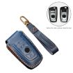 Hallmo Brown Cowhide Leather Key Case for Old BMW - 3