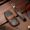 Mercedes E300L Black Cowhide Leather Key Cover Case - 2