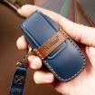 Mercedes E300L Black Cowhide Leather Key Cover Case - 5