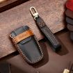 Hallmo Cowhide Leather Key Cover for Haval H6 (Black) - 2