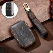 Hallmo Car Leather Key Cover for Land Rover Discovery 5 (Black) - 1