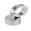 Silver Quartz Motorcycle Handlebar Clock with Lock 22-25mm - 4