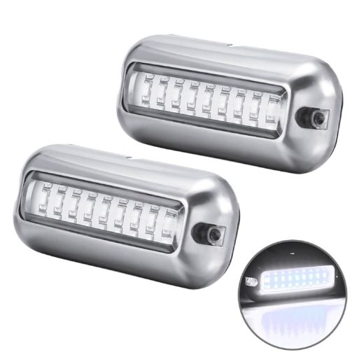 MK-027 Stainless Steel Underwater Light 10-30V 27LED Waterproof - 1