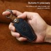 Mercedes-Benz Old Style Car Leather Key Cover (Blue) - 4