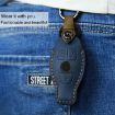 Mercedes-Benz Old Style Car Leather Key Cover (Blue) - 6