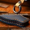 Red Cowhide Leather Key Cover for Mercedes-Benz Old Style Car - 3