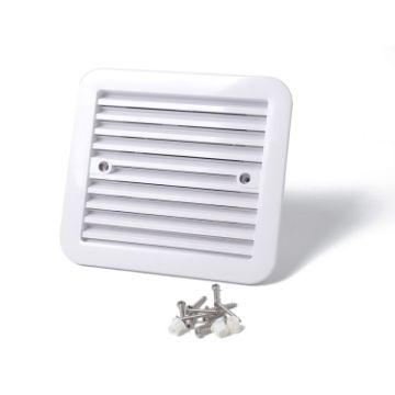 12V White Air Vent with Fan for RV Trailer Caravan Ventilation - 1
