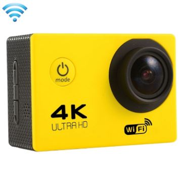 F60 2.0" WiFi Sport Action Camera with Waterproof Case - Yellow - 1