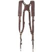 Dual Shoulder Leather Camera Strap with Metal Hook (Brown) - 2