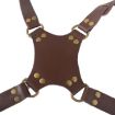 Dual Shoulder Leather Camera Strap with Metal Hook (Brown) - 4