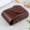 Vertical Flip Leather Camera Case for Ricoh GR III/GRII, Sony ZV-1 (Coffee) - 2
