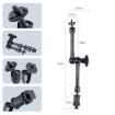 Adjustable 11" Articulating Magic Arm + Large Claw Clips - 5