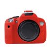 Red Soft Silicone Protective Case for Canon EOS 600D - 2