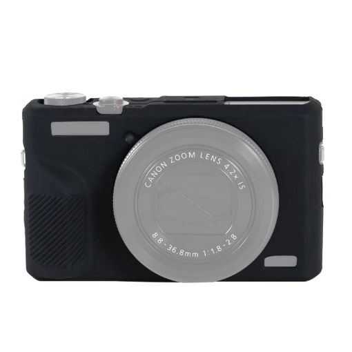 Black Silicone Case for Canon PowerShot G7 X Mark III/G7X III - 1
