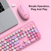 AULA AC306 Retro Wireless Keyboard + Mouse Combo, Blue Colorful - 4