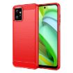Moto G Power 2023 Red Carbon Fiber Brushed TPU Case - 1