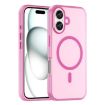 iPhone 16 MagSafe Frosted Translucent Pink Full Coverage Case - 1
