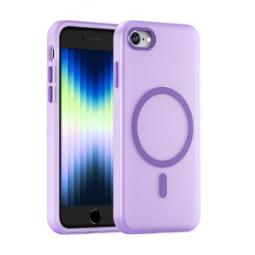 iPhone SE 2022/2020/8 MagSafe Frosted TPU+PC Case, Dark Purple - 1