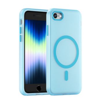 MagSafe Frosted Blue TPU+PC Case for iPhone SE 2022/2020/8 - 1