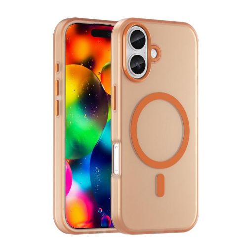 iPhone 17 MagSafe TPU + PC Frosted Translucent Case (Orange) - 1