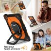 iPad Pro 13 2024 Black Orange Contrast Robot Silicone Case - 2