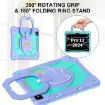 iPad Pro 13 2024 Purple Mint Green Robot Silicone Case - 4