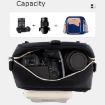 Cwatcun D118 Black Backpack Cross-body Camera Bag, 21x21x14.5cm - 4