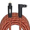 EMK 5m Orange Swivel 90 Rotatable Optical Audio Cable - 1