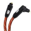 EMK 5m Orange Swivel 90 Rotatable Optical Audio Cable - 2