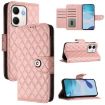 OPPO A5x 4G/5G Rhombic Texture Flip Leather Case with Lanyard - 1