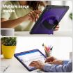 Galaxy Tab A9+ Honeycomb Grip Turntable Stand Case (Purple) - 4