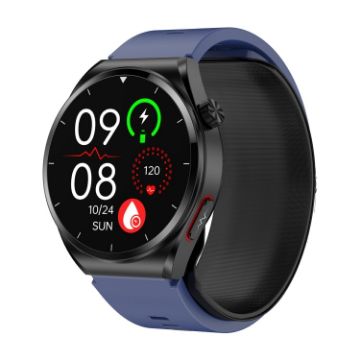 S22 Health Smart Watch: ECG, Blood Pressure, 1.39" Screen (Blue) - 1