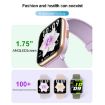 HD12 1.75" IP68 Waterproof Smart Watch, Blood Oxygen Monitor, Pink - 3