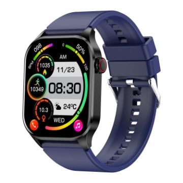 T98 2.04" IP68 Waterproof Bluetooth Call Smartwatch, Blood Oxygen, Blue - 1
