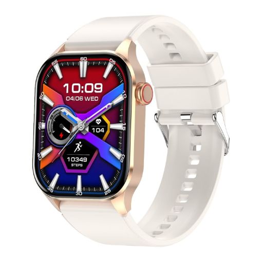 T98 2.04" IP68 Waterproof Bluetooth Smartwatch, Blood Oxygen Support (Beige) - 1