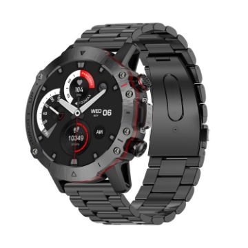 LEMFO ELF3 Smart Watch, 1.39" TFT, Blood Oxygen, Black Strap - 1
