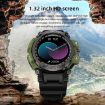 LOKMAT ATTACK Pro 1.39" Smart Watch, BT Call, Health Monitor (Black Green) - 5