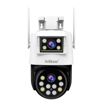 SriHome SH048 Dual Lens 2MP Smart Night Vision IP Camera (UK Plug) - 1